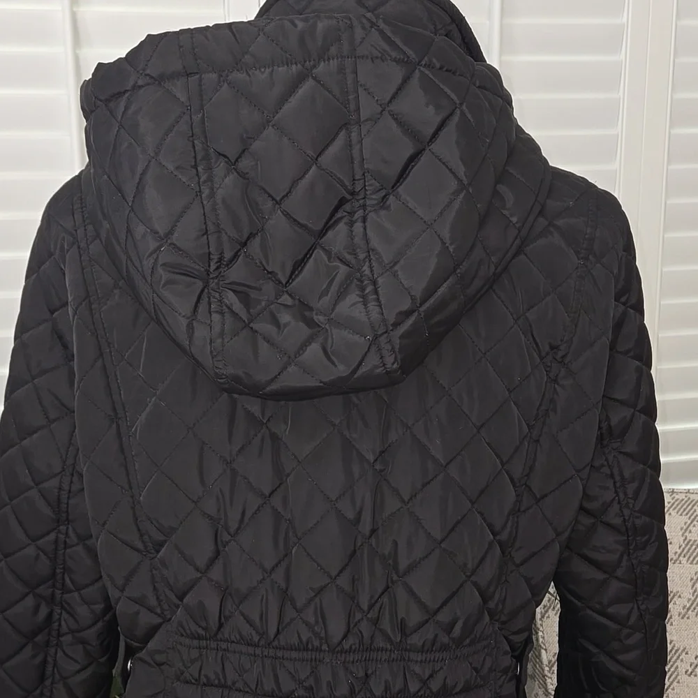LAST CHANCE! Calvin Klein Women's Quilted Black Hooded Jacket - Picture 7 of 16